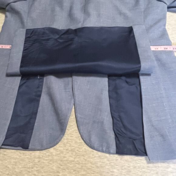 Connaisseur Paris Jacket Blazer Mens 44R Blue Wool Silk Linen Vit Barb Canonico - Picture 16 of 16